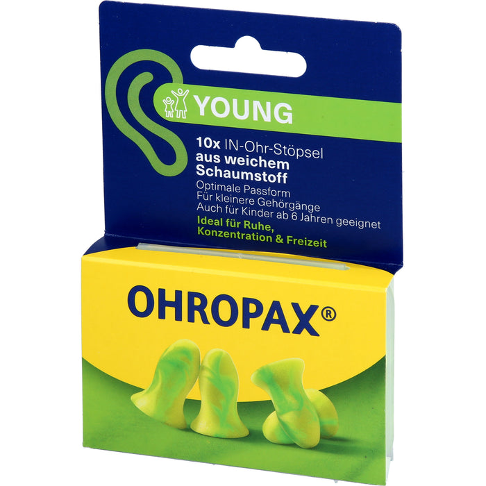 OHROPAX Yound Schaumstoff In-Ohr Stöpsel, 10 pcs. Earplugs