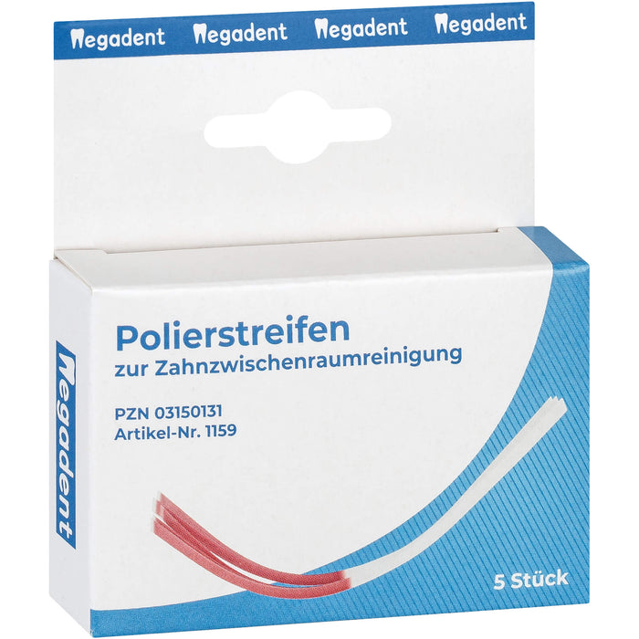 Megadent Polierstreifen zur Zahnzwischenraumreinigung, 5 St. Streifen
