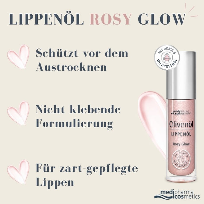 Olivenöl Lippenöl Rosy Glow, 4 ml, 4 ml Oil