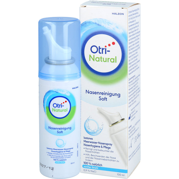 OtriNatural Nasenreinigung Soft isotones Meerwasser Nasenspray, 100 ml Solution