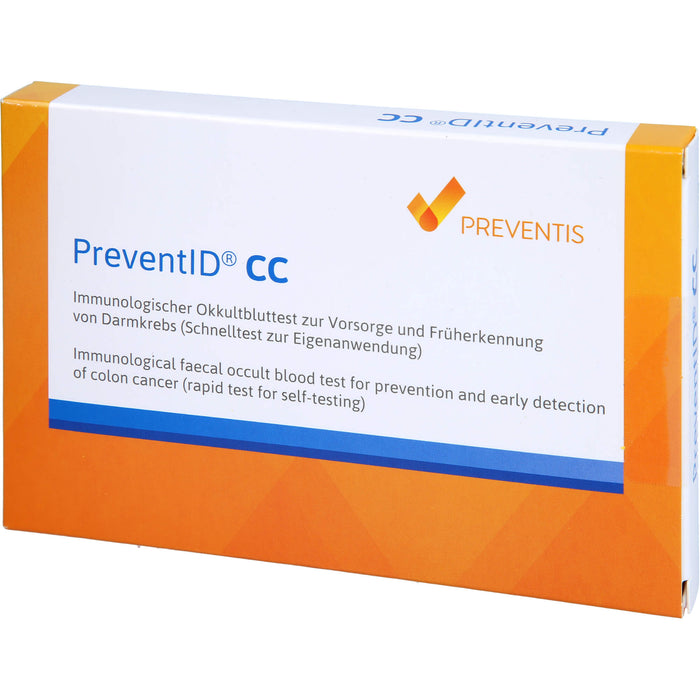 PreventID CC immunologischer Okkultbluttest zur Vorsorge und Früherkennung von Darmkrebs, 1 St. Test