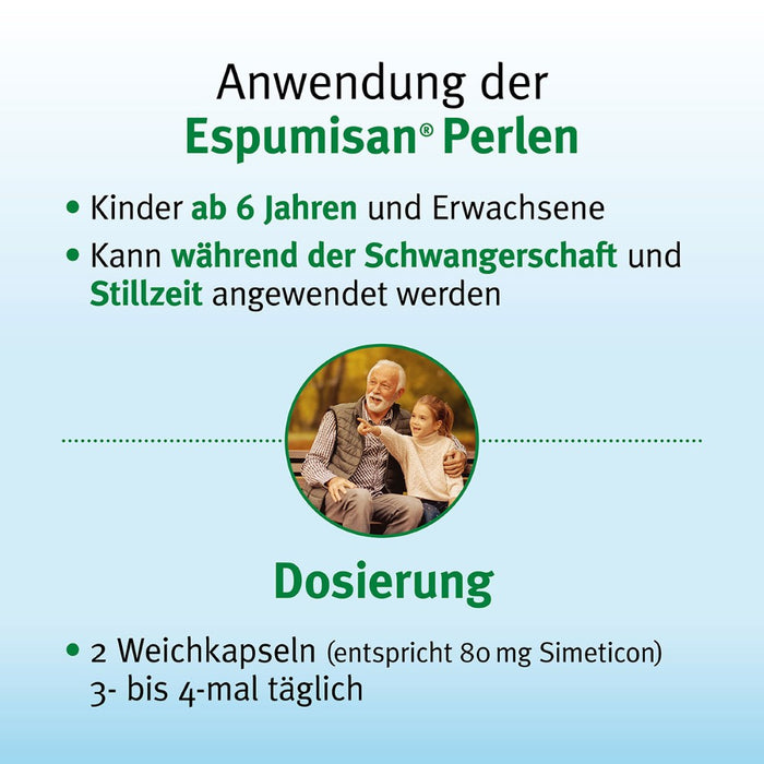 Espumisan Perlen Weichkapseln bei Blähungen und Völlegefühl, 100 pcs. Capsules