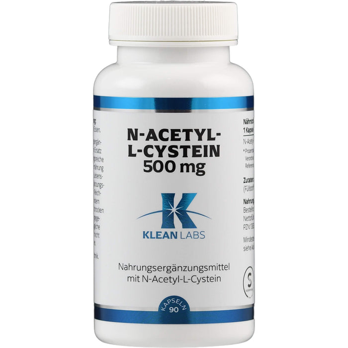 KLEAN LABS N-Acetyl-L-Cystein 500 mg Kapseln, 90 St. Kapseln
