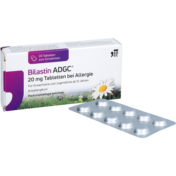 ADGC Bilastin 20 mg Tabletten bei Allergien, 20 pcs. Tablets