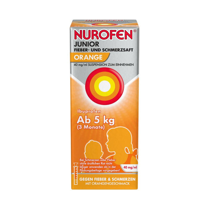 Nurofen Junior Fieber- & Schmerzsaft Orange, 100 ml Lösung