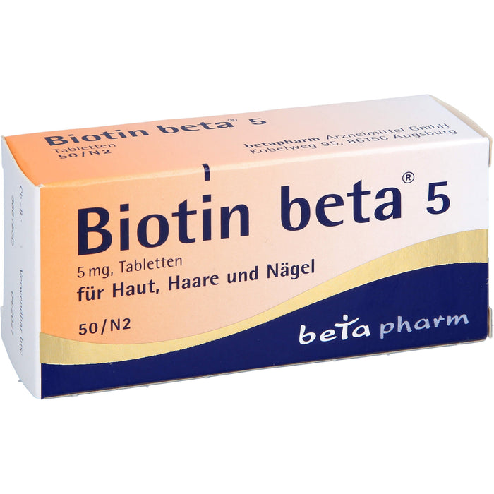 Biotin beta 5 Tabletten, 50 pcs. Tablets