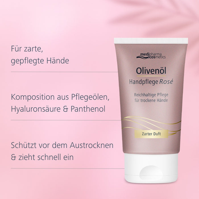 Medipharma Cosmetics Olivenöl Handpflege Rosé, 50 ml Cream