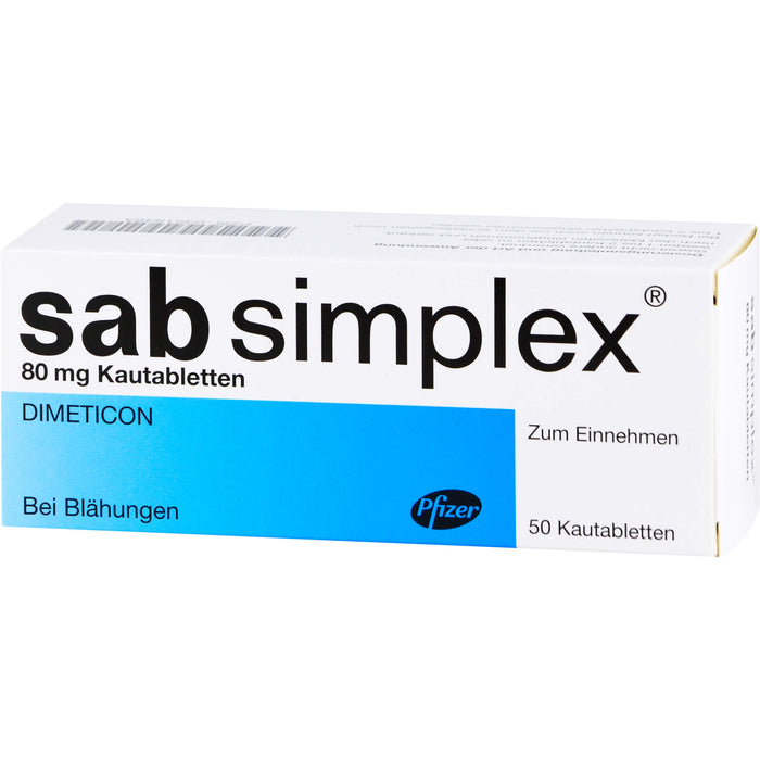 sab simplex Kautabletten bei Blähungen, 50 pcs. Tablets