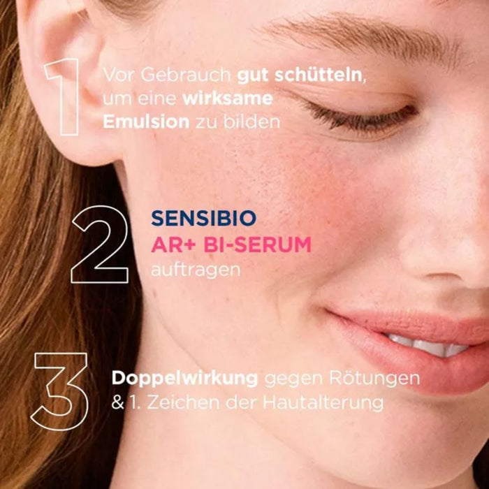 BIODERMA Sensibio AR+ Bi-Serum für empfindliche Haut zur Reduzierung von Rötungen und Verbesserung der Hautfestigkeit, 30 ml Lösung