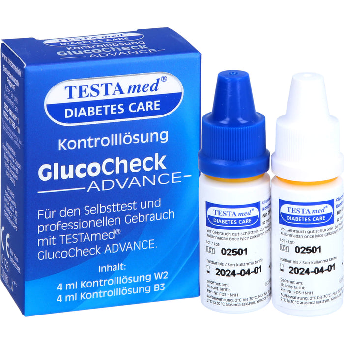 TESTAmed GlucoCheck Advance Kontrolllösung, 4 ml Lösung