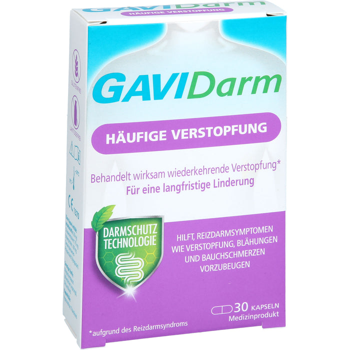 GAVIDarm Häufige Verstopfung Kapseln bei wiederkehrenden Darmbeschwerden, 30 pc Capsules