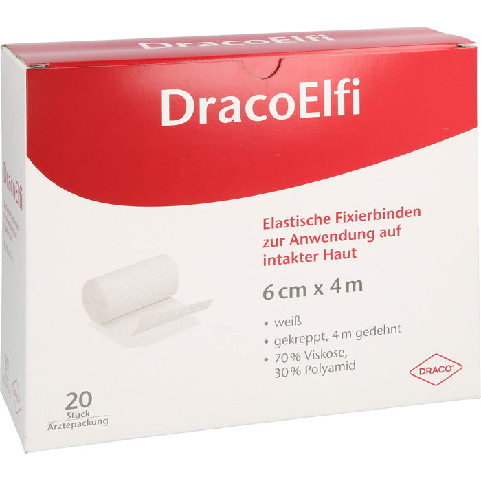 DracoELFI Elast.Fixierbinde gekreppt 4mx6cm cello, 20 St BIN