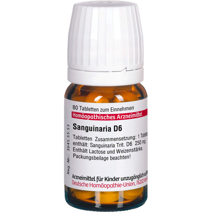 Sanguinaria D6 DHU Tabletten, 80 pc Tablettes