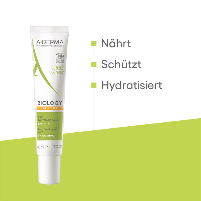 A-DERMA BIOLOGY NUTRI Nährende Pflege, 40 ml Cream