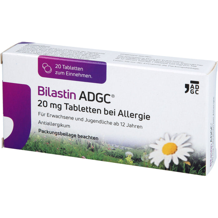 ADGC Bilastin 20 mg Tabletten bei Allergien, 20 pcs. Tablets