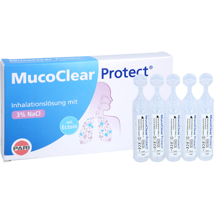 MucoClear Protect hypertone Salzlösung Inhalationslösung 3% NaCl mit Ectoin, 50 ml Solution