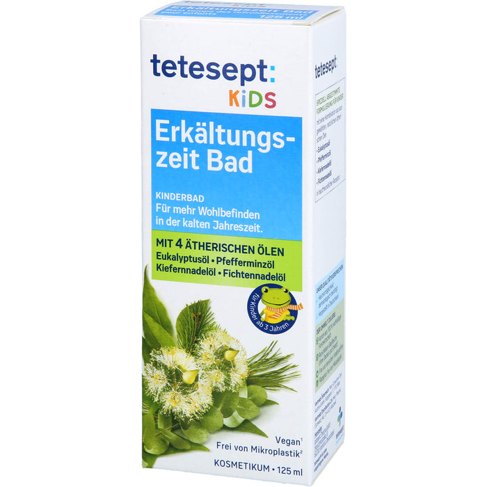 Tetesept Kinderbad Erkältungszeit Bad mit 5 ätherischen Ölen, 125 ml Solution