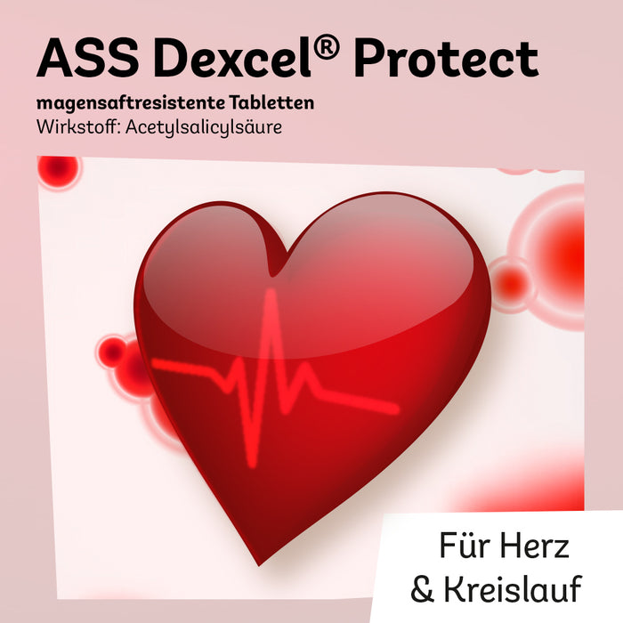 ASS Dexcel Protect 75 mg Tabletten bei Herz-Kreislauf-Erkrankungen, 100 pcs. Tablets