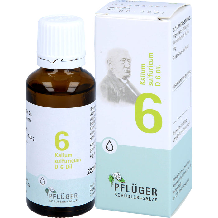 Biochemie Nr.6 Kalium sulfuricum D6 Pflüger Dil., 30 ml TRO