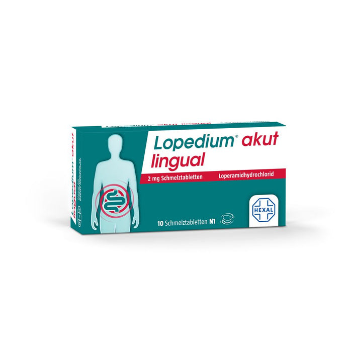 Lopedium akut lingual 2 mg Schmelztabletten, 10 St. Tabletten