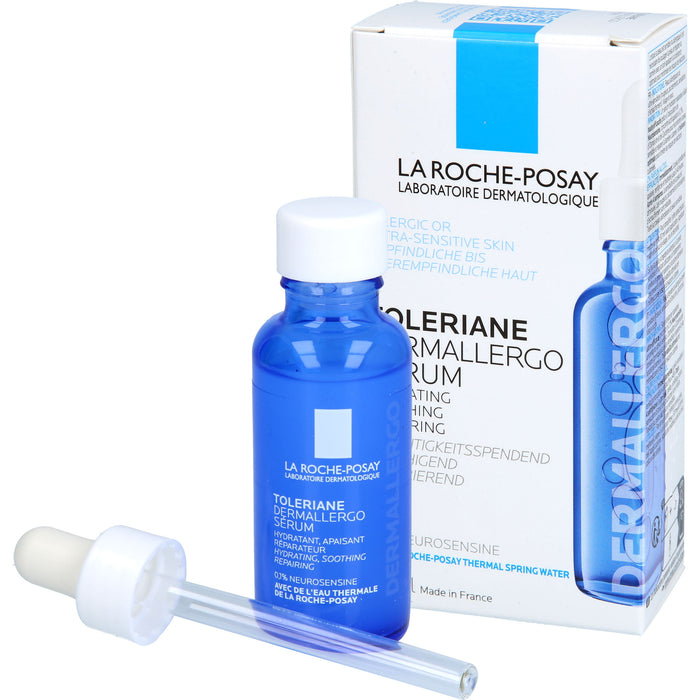 La Roche-Posay Toleriane Dermallergo Serum feuchtigkeitsspendend, beruhigend, reparierend für empfindliche Haut, 30 ml Gel