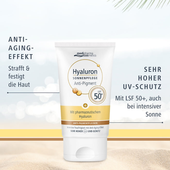 Medipharma Cosmetics Hyaluron Sonnenpflege Anti-Pigment LSF 50+, 50 ml Creme