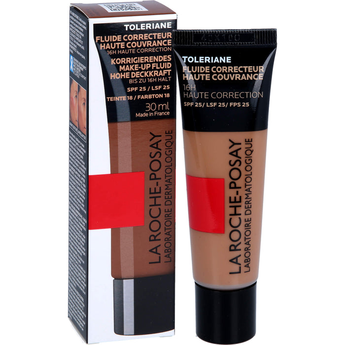La Roche-Posay Toleriane korrigierendes Make-up Fluid Nr. 18 für empfindliche und unreine Haut, 30 ml Creme