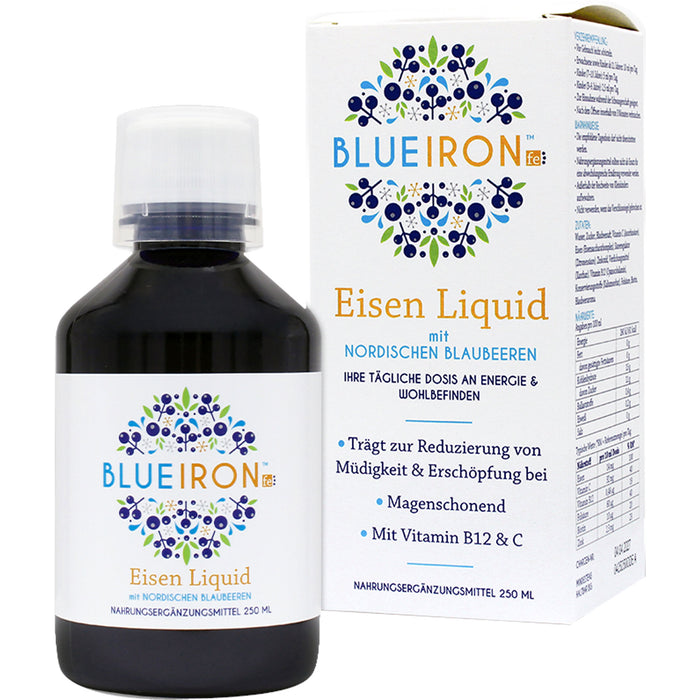 BlueIron Eisen Liquid für ihr Wohlbefinden, 250 ml Lösung
