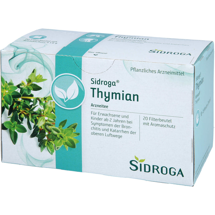 Sidroga Thymian Arzneitee bei Symptomen der Bronchitis, 20 St. Filterbeutel