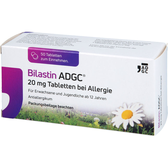 Bilastin ADGC 20 mg Tabletten bei Allergie, 50 pc Tablettes