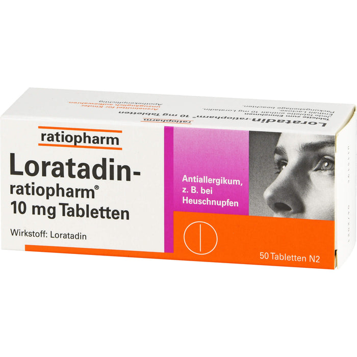 Loratadin-ratiopharm 10 mg Tabletten bei Allergien, 50 pcs. Tablets