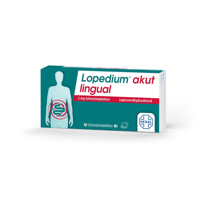 Lopedium akut lingual 2 mg Schmelztabletten, 10 St. Tabletten