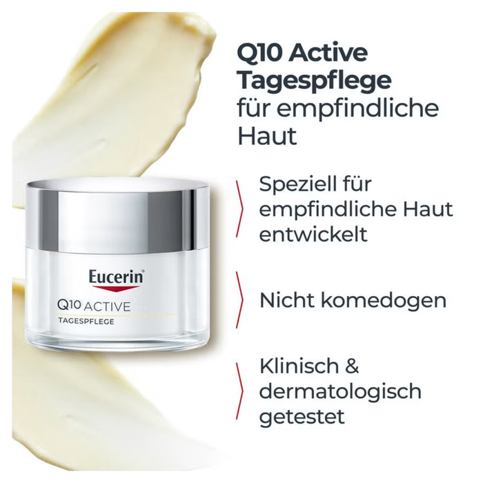 Eucerin Q10 Active für den Tag Anti-Faltenpflege für empfindliche Haut, 50 ml Creme