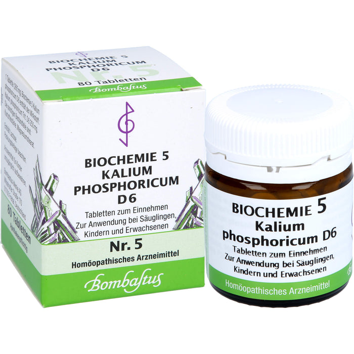Bombastus Biochemie 5 Kalium phosphoricum D6 Tabletten, 80 pc Tablettes
