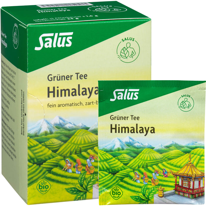 Salus Grüner Tee Himalaya fein aromatisch, zart-blumig, 15 St. Filterbeutel