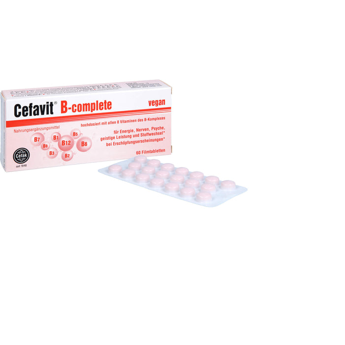 Cefavit B-complete Filmtabletten für Energie, Nerven, Psyche, geistige Leistung und Stoffwechsel, 60 pcs. Tablets