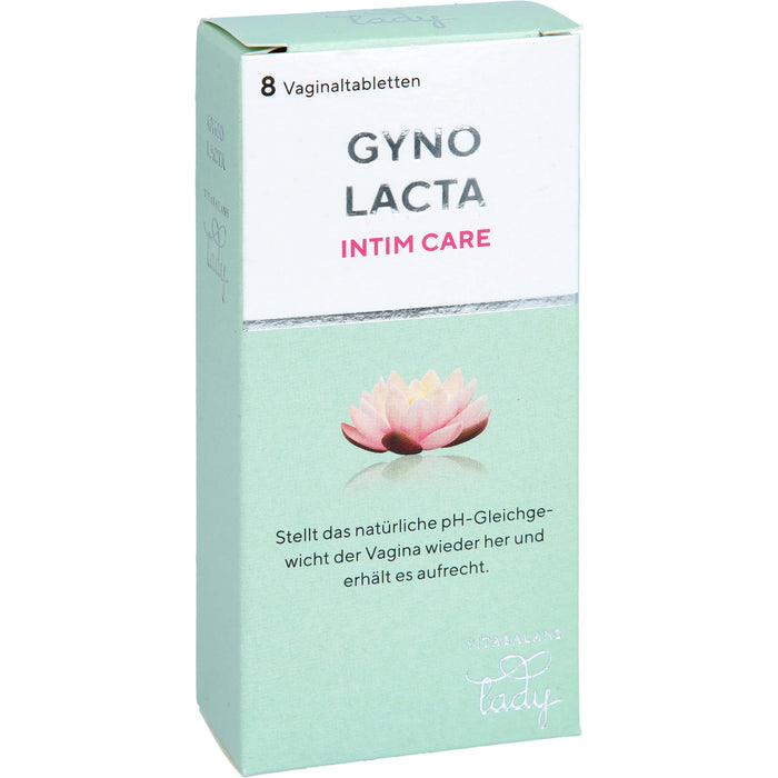 Gynolacta Vaginaltabletten stellt das natürliche pH-Gleichgewicht in der Vagina wieder her, 8 pcs. Tablets