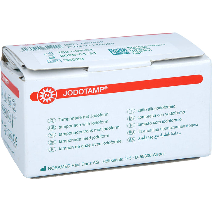 JODOTAMP Tamponade mit Jodoform 5 m x 2 cm, 1 pcs. Tamponades