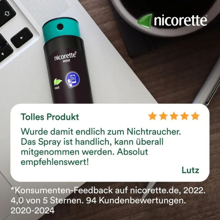 nicorette Mint Spray 1 mg/Sprühstoß, 2 pcs. Spray