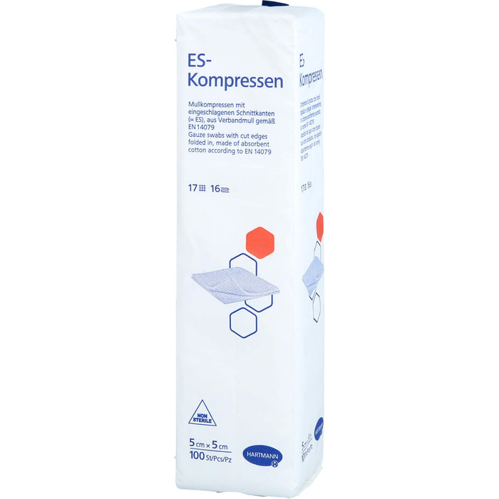 ES-KOMPR UNST 5X5 16FACH, 100 pc Compresses