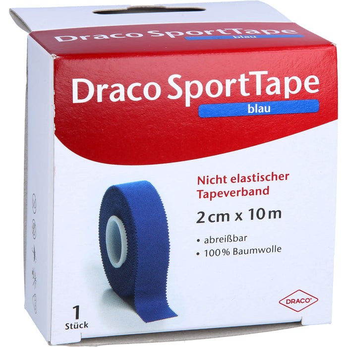 DRACO Tapeverband 10 m x 2 cm blau, 1 St. Verband