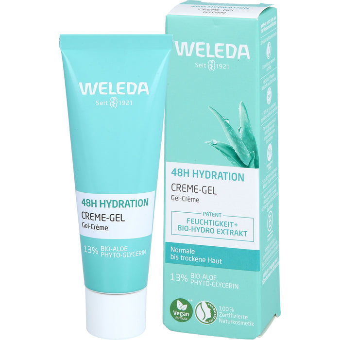 WELEDA 48H Intensive Hydration Creme-Gel für normale & trockene Haut, 30 ml Cream