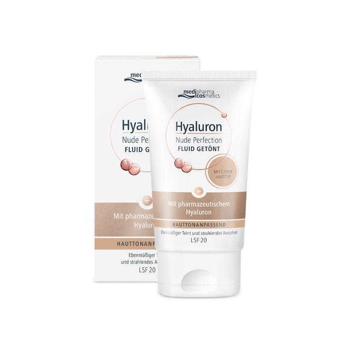 Medipharma Cosmetics Hyaluron Nude Perfection Fluid getönt mittlerer Hauttyp LSF20, 50 ml Creme