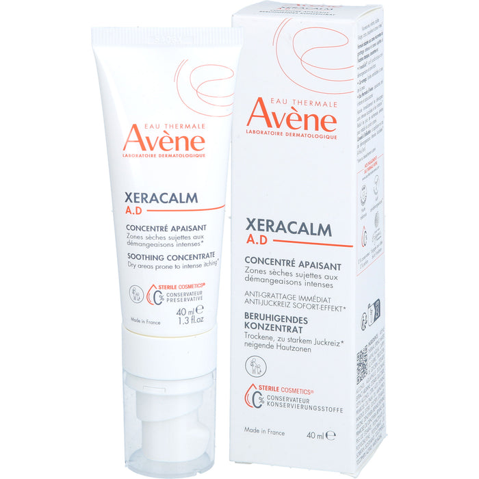 Avène XeraCalm A.D beruhigendes Konzentrat für trockene, zu starkem Juckreiz neigende Hautzonen, 40 ml Konzentrat