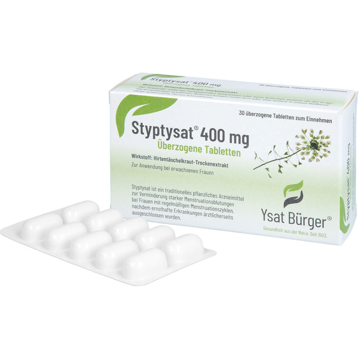 Styptysat 400 mg Tabletten zur Verminderung starker Menstruationsblutungen bei Frauen, 30 pc Tablettes