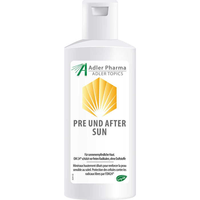 Adler Pharma Mineralstoff Pre und After Sun mit Aloe Vera, 200 ml Gel
