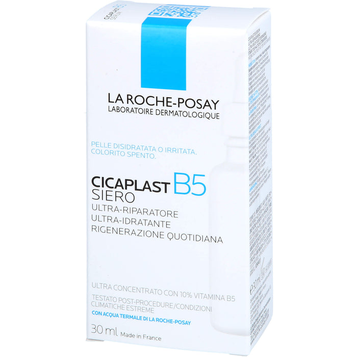 La Roche-Posay Cicaplast B5 Serum reparierendes und feuchtigkeitsspendendes Gesichtsserum mit 10 % Dexpanthenol, 30 ml Lösung