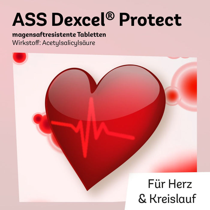 ASS Dexcel Protect 100 mg Tabletten bei Herz-Kreislauf-Erkrankungen, 50 pcs. Tablets