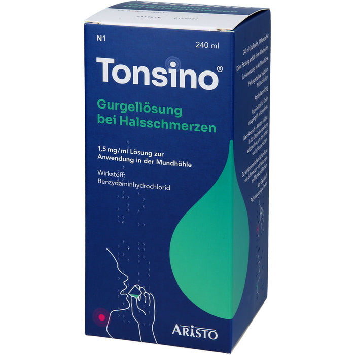 Tonsino Gurgellösung bei Halsschmerzen, 240 ml Lösung