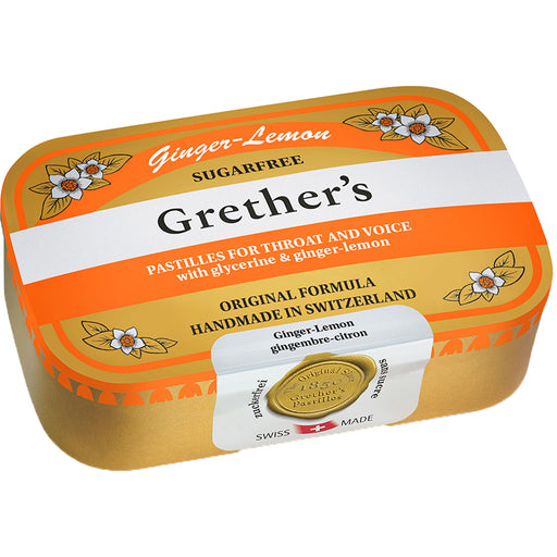 Grether's Ginger Lemon zuckerfreie Pastillen, 110 g Pastillen
